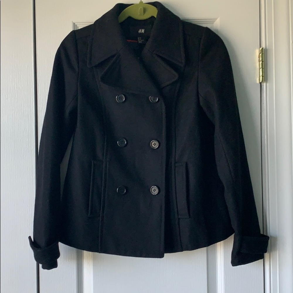 Short Trench Coat - Black Felt